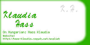 klaudia hass business card